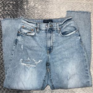 Aeropostale JEANS Womens Size 4R Reg Curvy Mom Distressed High Rise